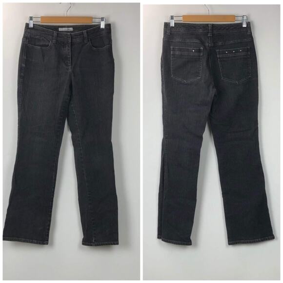 Chico's 0.5 6 Womens Black Bootcut Denim Jeans - Picture 1 of 6